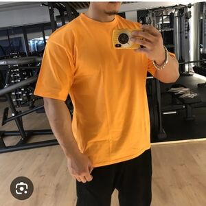 #G037  Men's Orange T-Shirt
